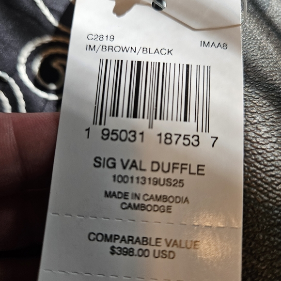 Coach Brown and Black Shoulder Val Duffle Bag - Picture 6 of 6